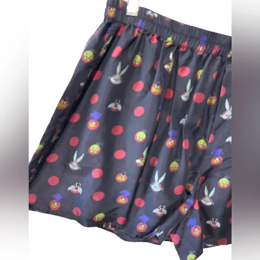 Vintage Looney Tunes Mania Navy Silk Boxers